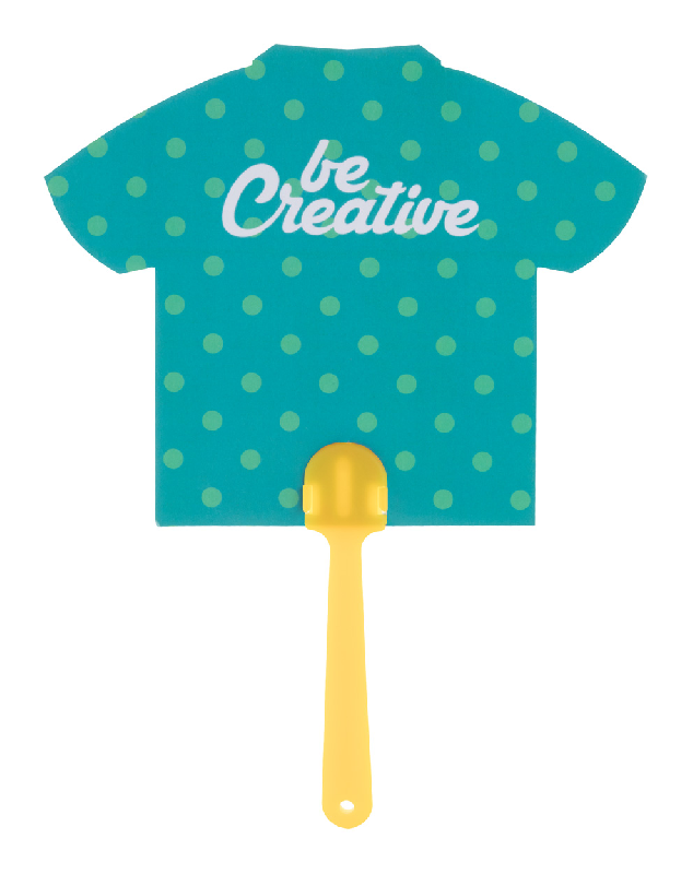 Éventail sur-mesure - poignée plastique et papier stratifié - impression digitale logo - minimum 100 pcs_7