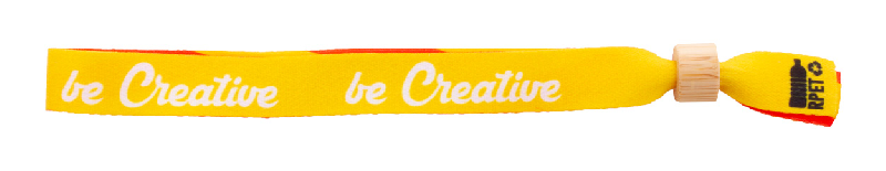 Bracelet festival personnalisé en polyester RPET - Fermoir bambou - Impression recto-verso_7