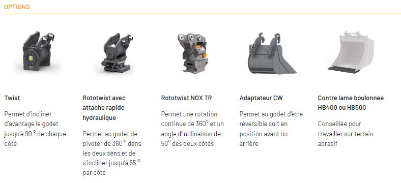 Godet squelette Cangini - acier haute résistance - compatible pelles 0,6 à 22 tonnes - modèle standard, usage général ou néerlandais_7
