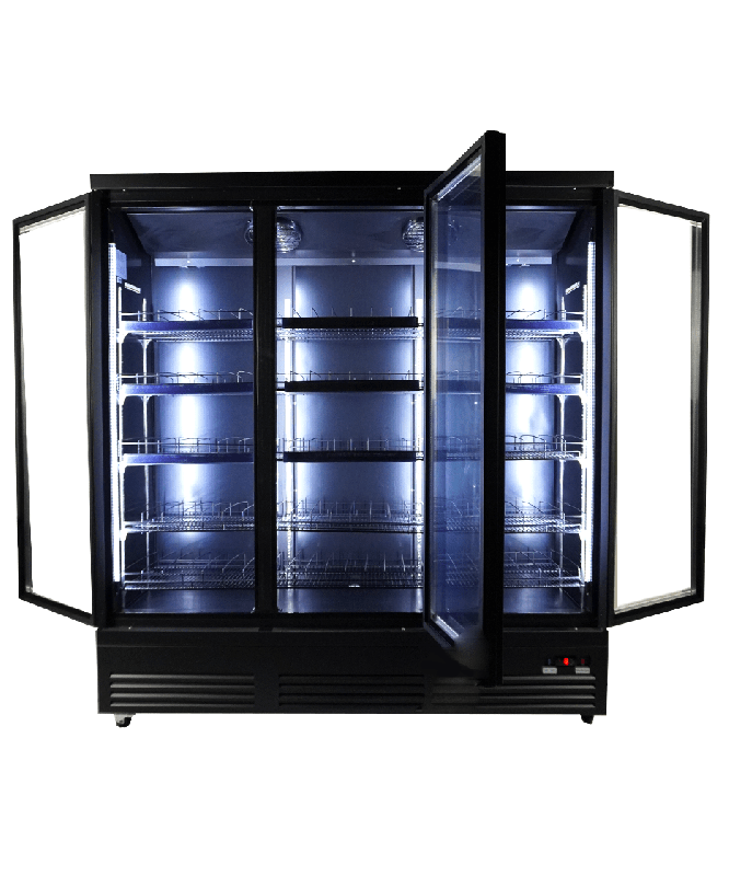 Réfrigérateur 3 portes en verre noir ceb-1600r bl l1880 7526.0110 COMBISTEEL_7