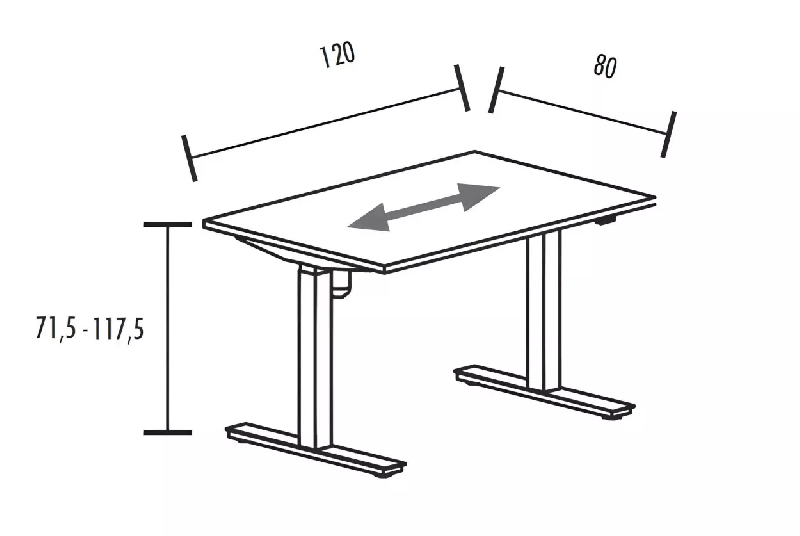 Bureau individuel réglable en hauteur So Alcolea_7