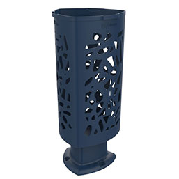 Corbeille publique en polyéthylène moulé haute densité - Traitée anti-UV et anti-graffiti - Modèle Mantille_7