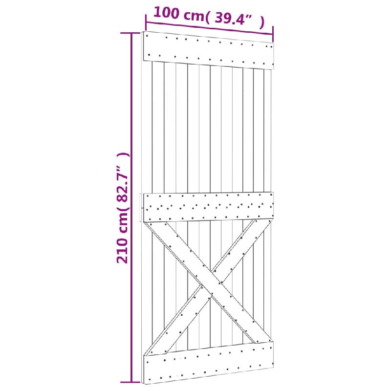 Vidaxl porte narvik 100x210 cm bois massif de pin 154447_7