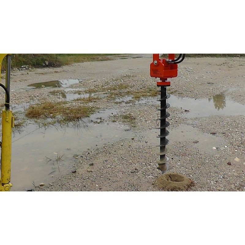 Tarière pour mini-pelles avec mèches variées en diamètre