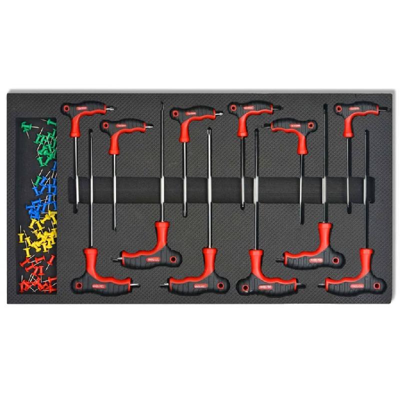 Vidaxl chariot à outils pour atelier avec 1125 outils acier rouge 142248_7