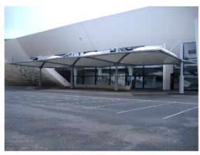 Préau 202m2 - 3 structures juxtaposées sur 4 poteaux_7