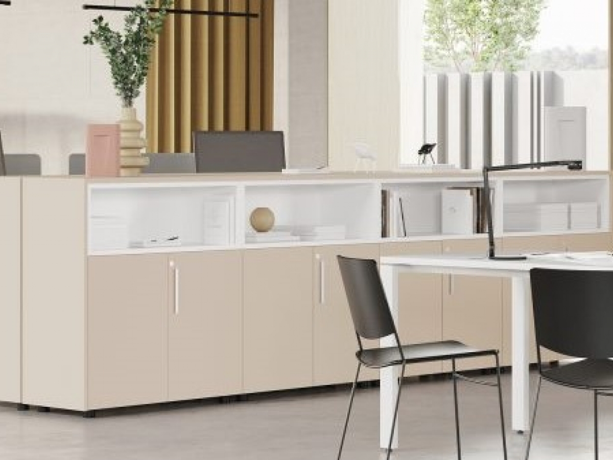 Banque d'accueil droite classique en bois - AVANT, design adaptable à tout environnement_7