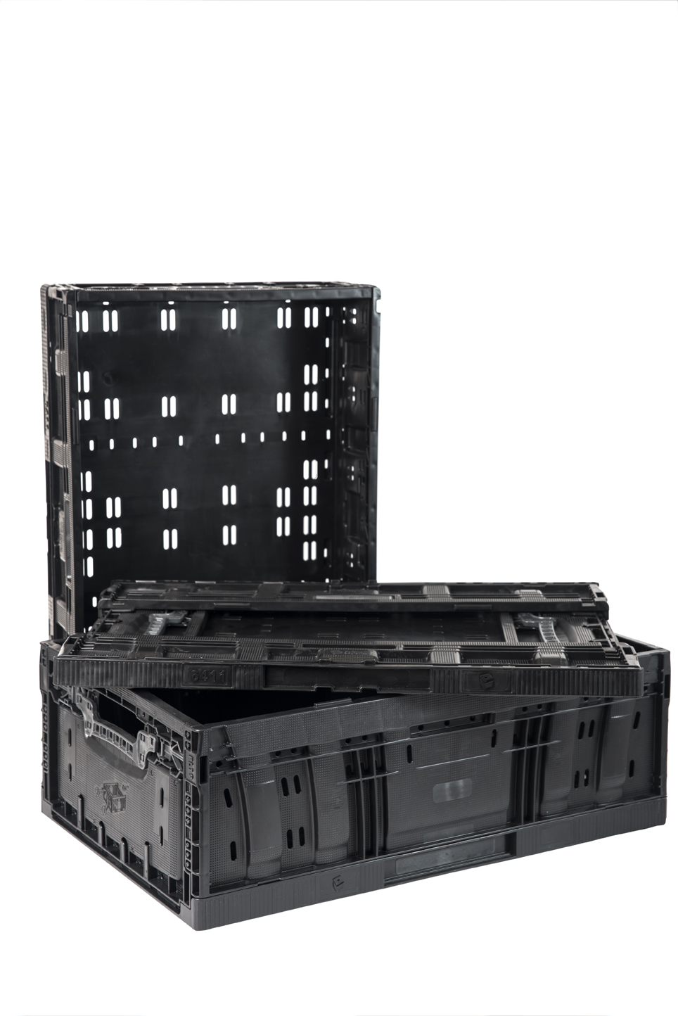 Bac pliable avec verrou actif 619 - Design amélioré, pliable et empilable, capacité 42L_7