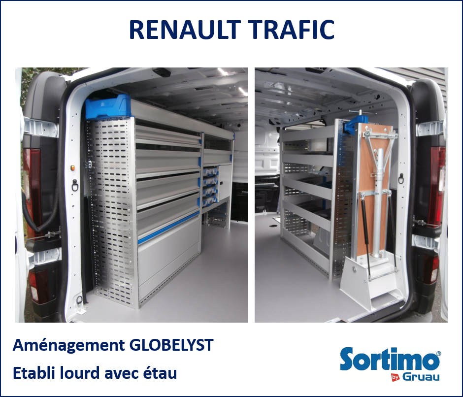 Matériel de rangement professionnel pour Renault Trafic