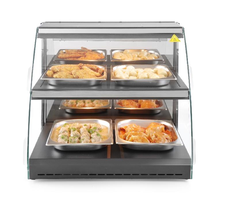 Vitrine de table chauffante quartz deux niveaux HENDI_7
