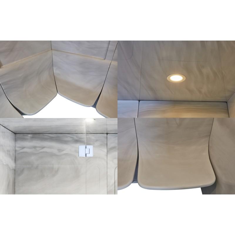 COMBI SAUNA HAMMAM BOREAL® SUBLIMATION ROUGE - 8 PLACES - 340*175*210_7