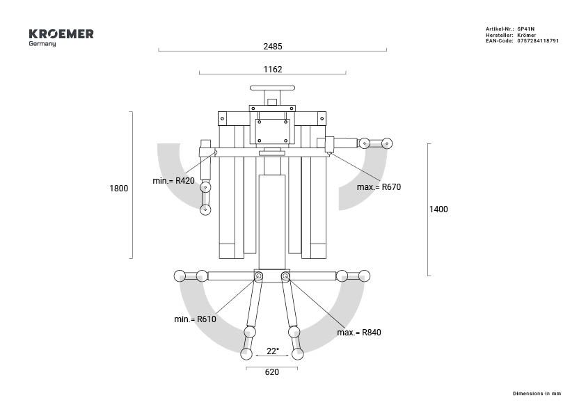 Pont élévateur 1 colonne « Millau » PLUS Mobile - SP41_7