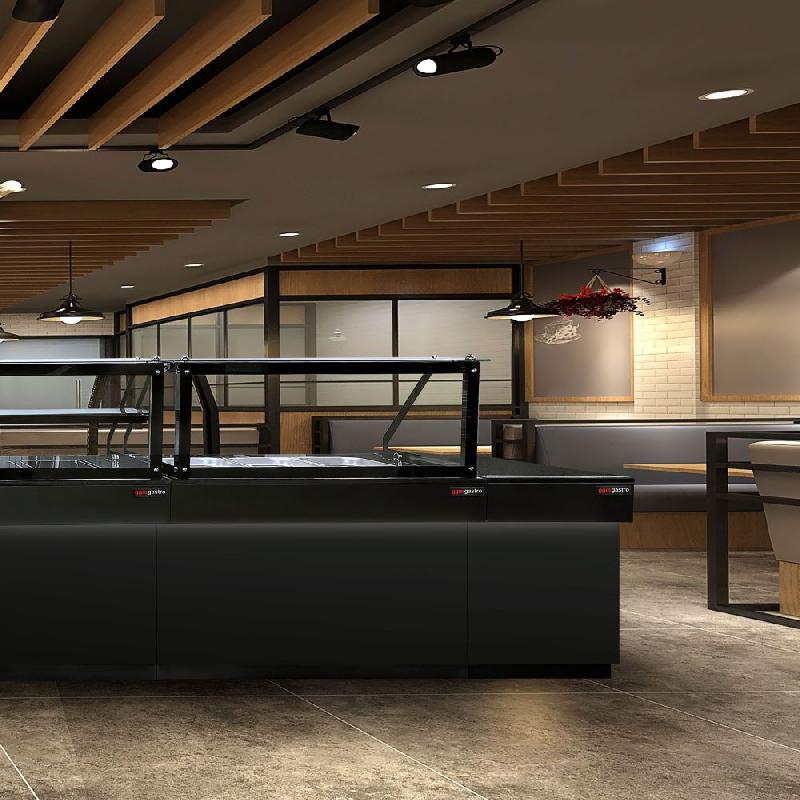 Comptoir caisse TORONTO - L900 mm - Plan de travail en granit Noir - P900_7