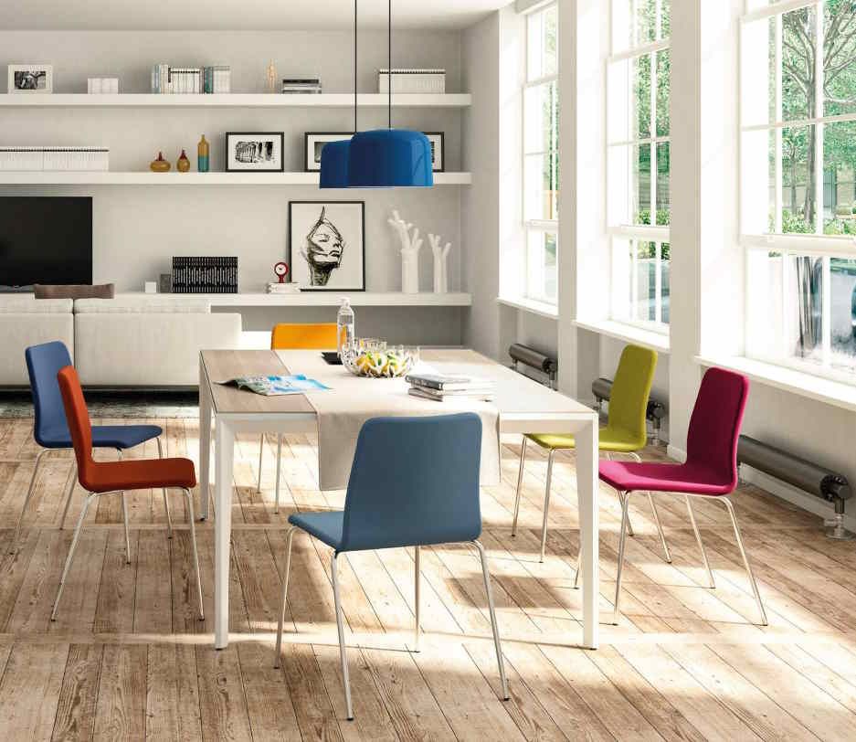 Chaise empilable polypro Celsius - coque en multiplis de hêtre, options de rembourrage et piètement chromé_7