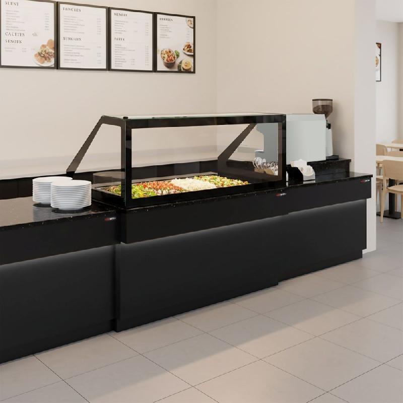 Comptoir caisse TORONTO - L1500 mm - Plan de travail en granit Noir - P900_7