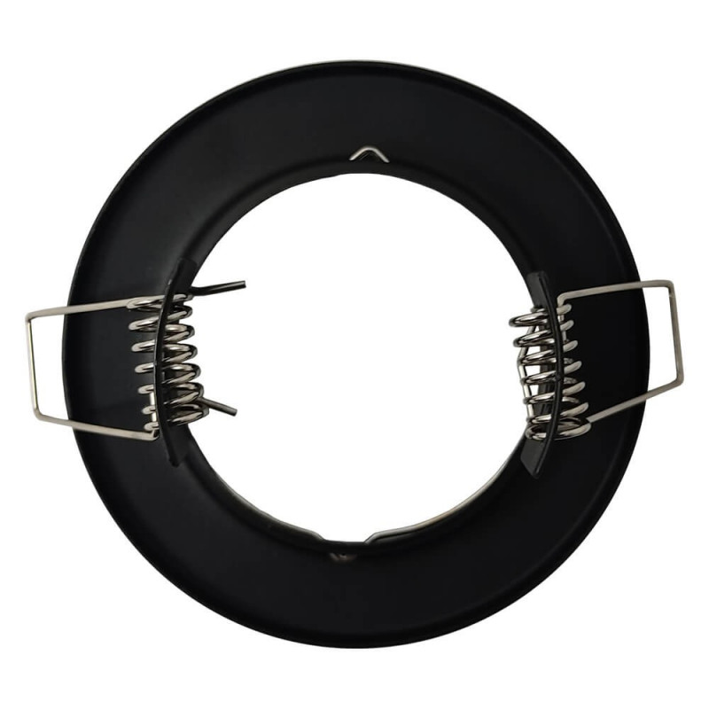 Pack de 2 anneaux d'encastrement ronds fixes blancs - acier laqué pour LED GU10 - réf ANOFB_7