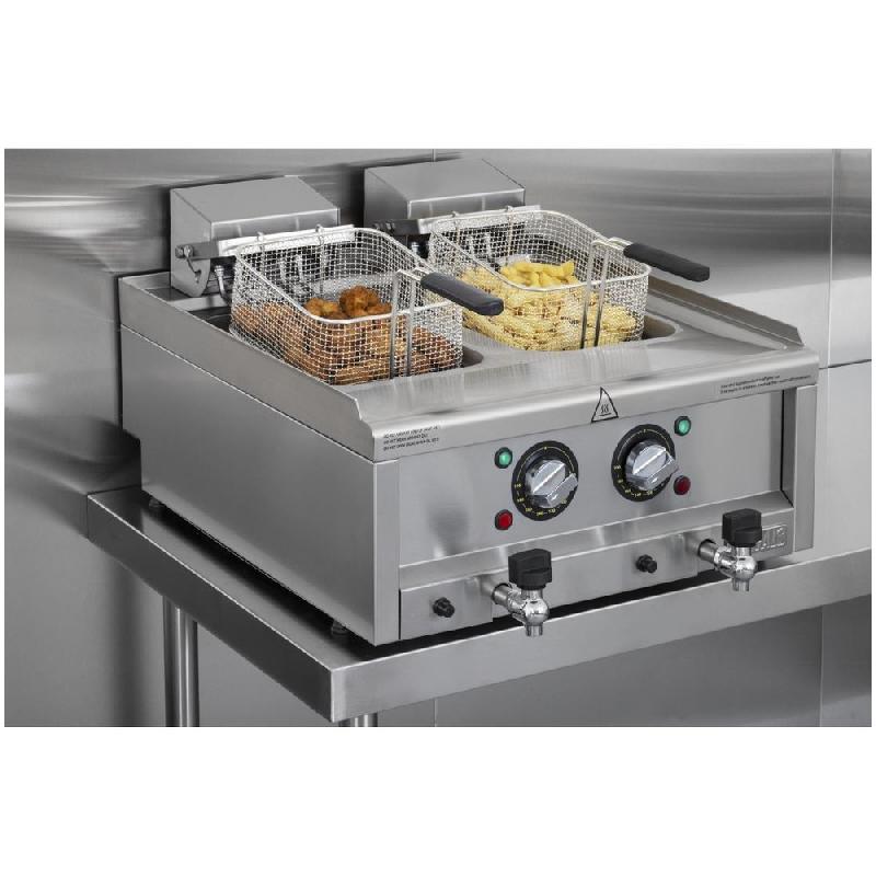 Friteuse électrique à poser - 2 cuves 8L - Série 600 - Buffalo - CU477_7