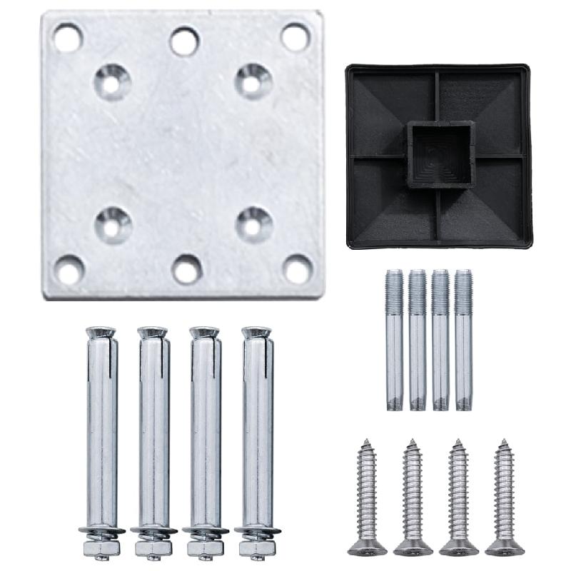 Vidaxl ensemble de clôture wpc 2 carré + 1 incliné 446 x 186 cm marron 3053216_7