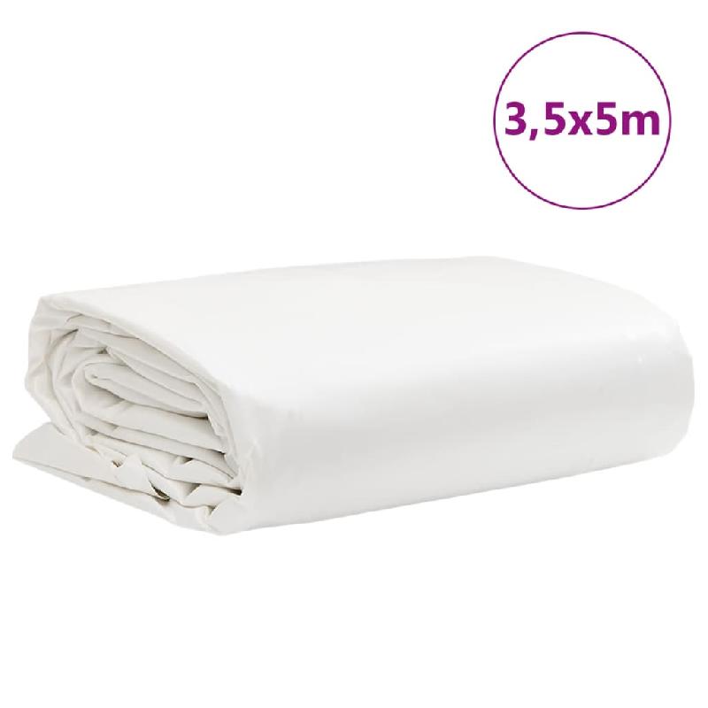 Vidaxl bâche blanc 3,5x5 m 650 g/m² 156193_7