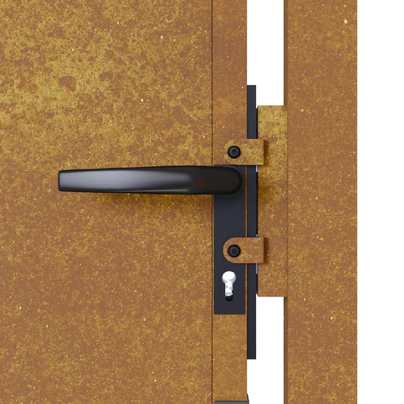 Vidaxl portail de jardin 105x205 cm acier corten 153207_7