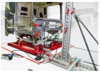 Système de redressage de banc de cabine josam, opération illimitées sur un large éventail de marques de camions -  série ct_7