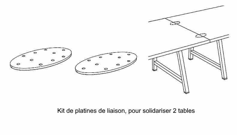 Table Cohésion - Design moderne et épuré - Idéale pour salles de réunion, coworking et formation_7