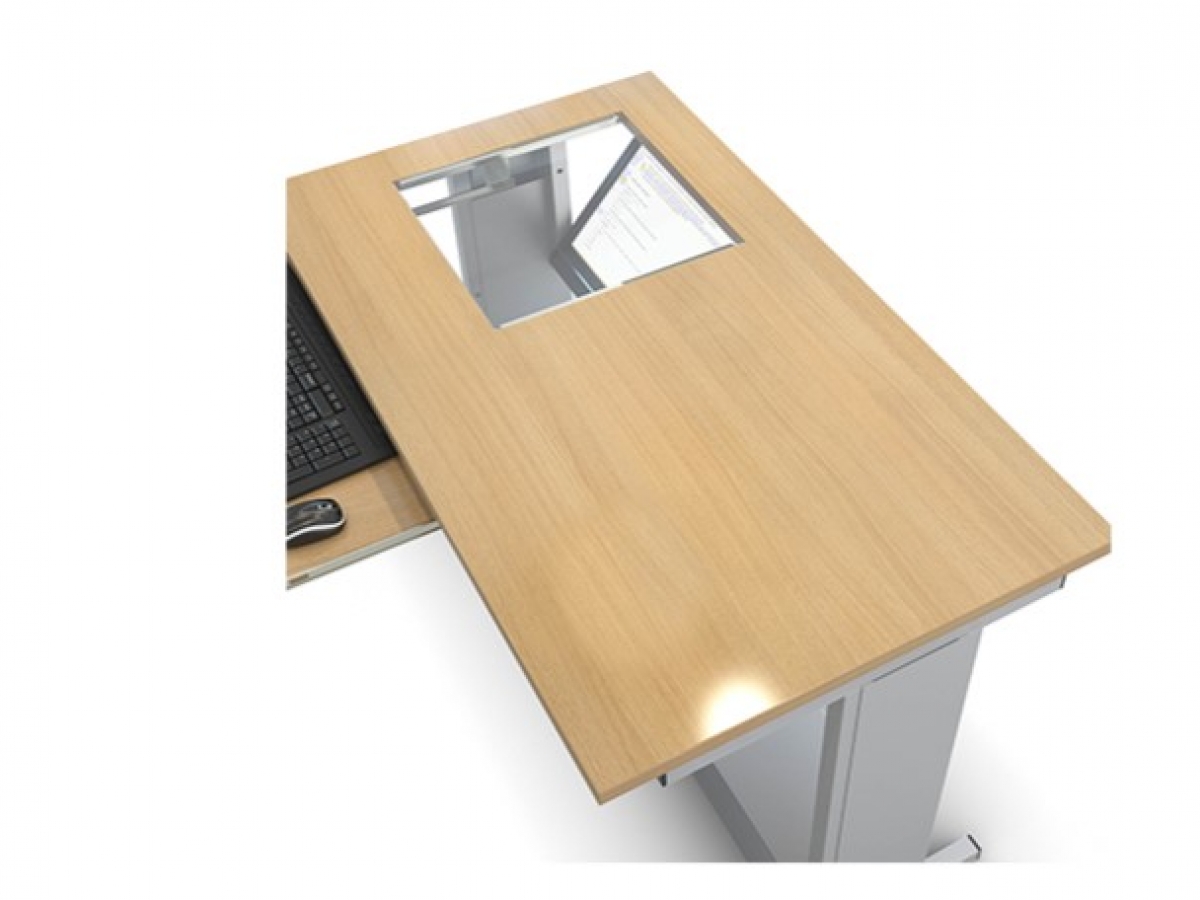 Table informatique DATA avec écran sous vitre - Fabrication française - Pour salles de formation, lycées et magasins_7