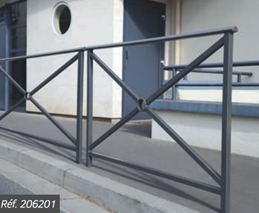 Barrière main courante LISBONNE - Simple croix, rosage ou grillagé - Longueurs 1000 ou 1500 mm_7