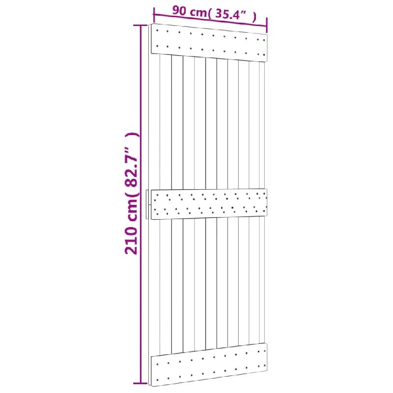 Vidaxl porte narvik 90x210 cm bois massif de pin 154433_7