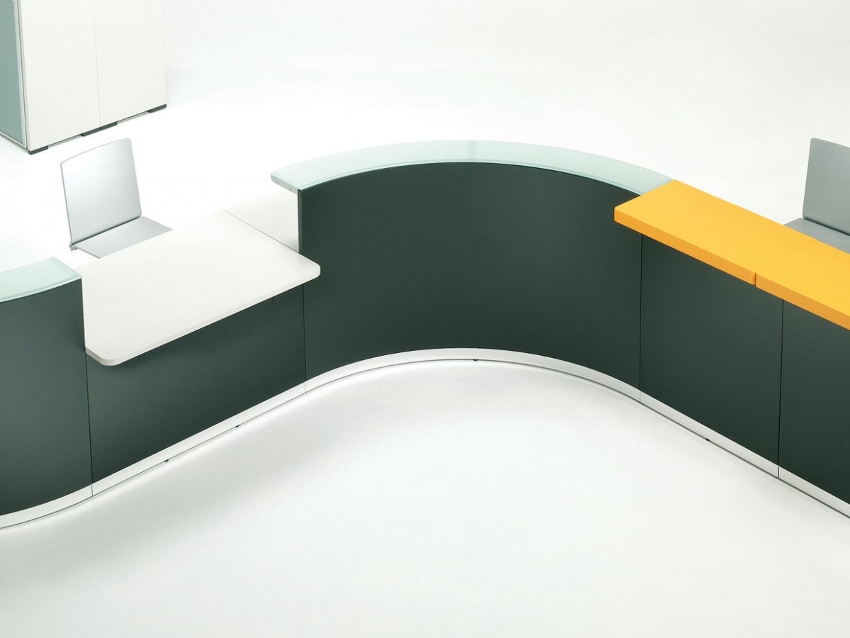 Banque d'accueil modulaire personnalisable - BENGENTILE avec options LED et PMR_7