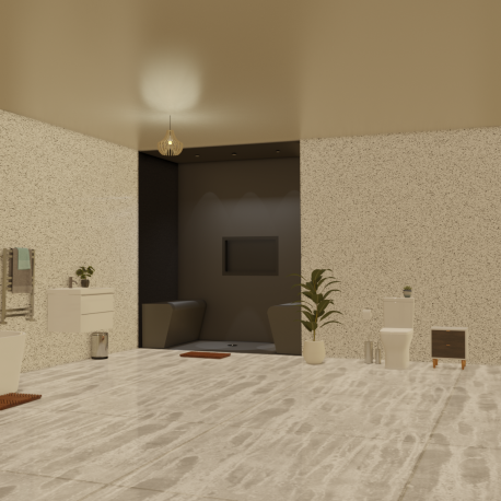 Kit pour cabine de hammam avec montage facile et bancs prêts à carreler