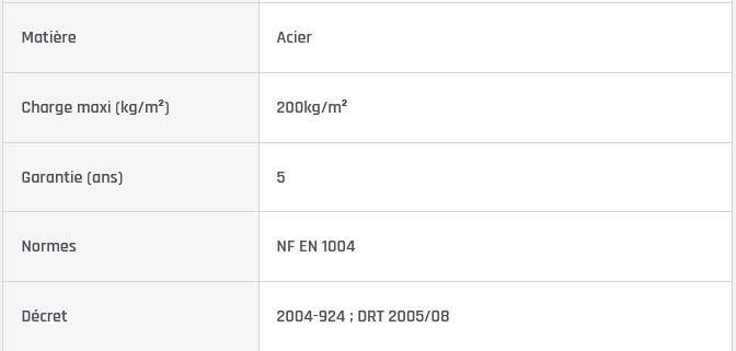 Échafaudage passe-partout GENERIS 300-4 - COMABI SNC - roulant en acier galvanisé - hauteur de travail 6,50 m_7