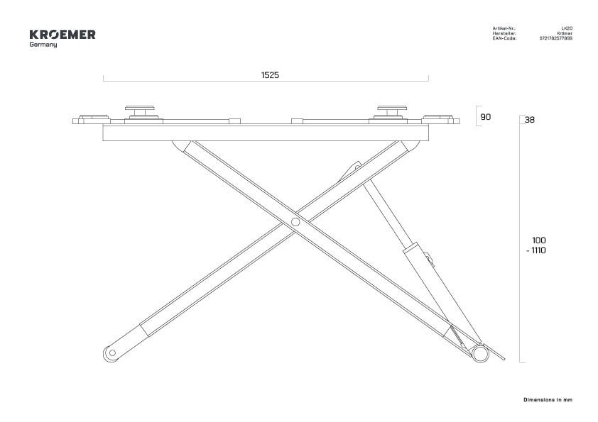 Pont élévateur à ciseaux 