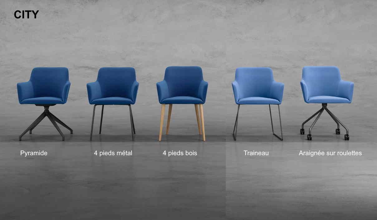 Chaise chauffeuse CITY - polyvalente et ergonomique - pour réunion, conférence, accueil et espaces élégants_7