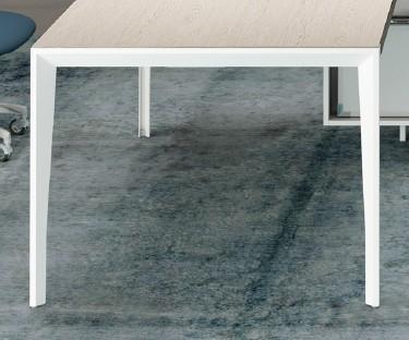 Table de conférence X9 pour 8 personnes - Officity. - Blanc 9010, Ébène_7