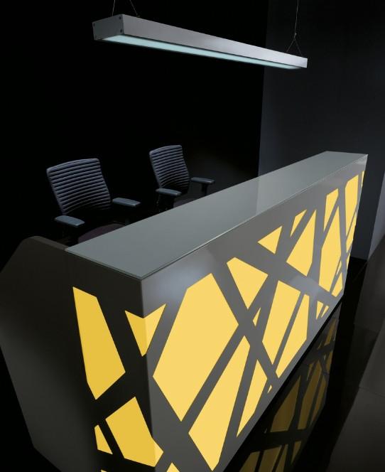 Banque d'accueil lumineuse Zig Zag version droite - MDD - 160_7