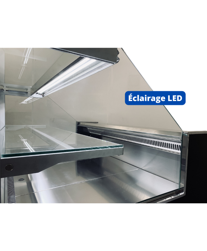 Vitrine réfrigérée traditionnelle VALOA - EINF 937, 937 mm x 1040 mm, -1°C à +5°C, LED, plexi coulissant_7