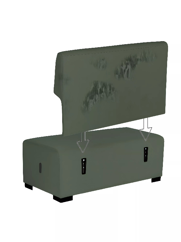 Canapé 2 places vert forêt_7