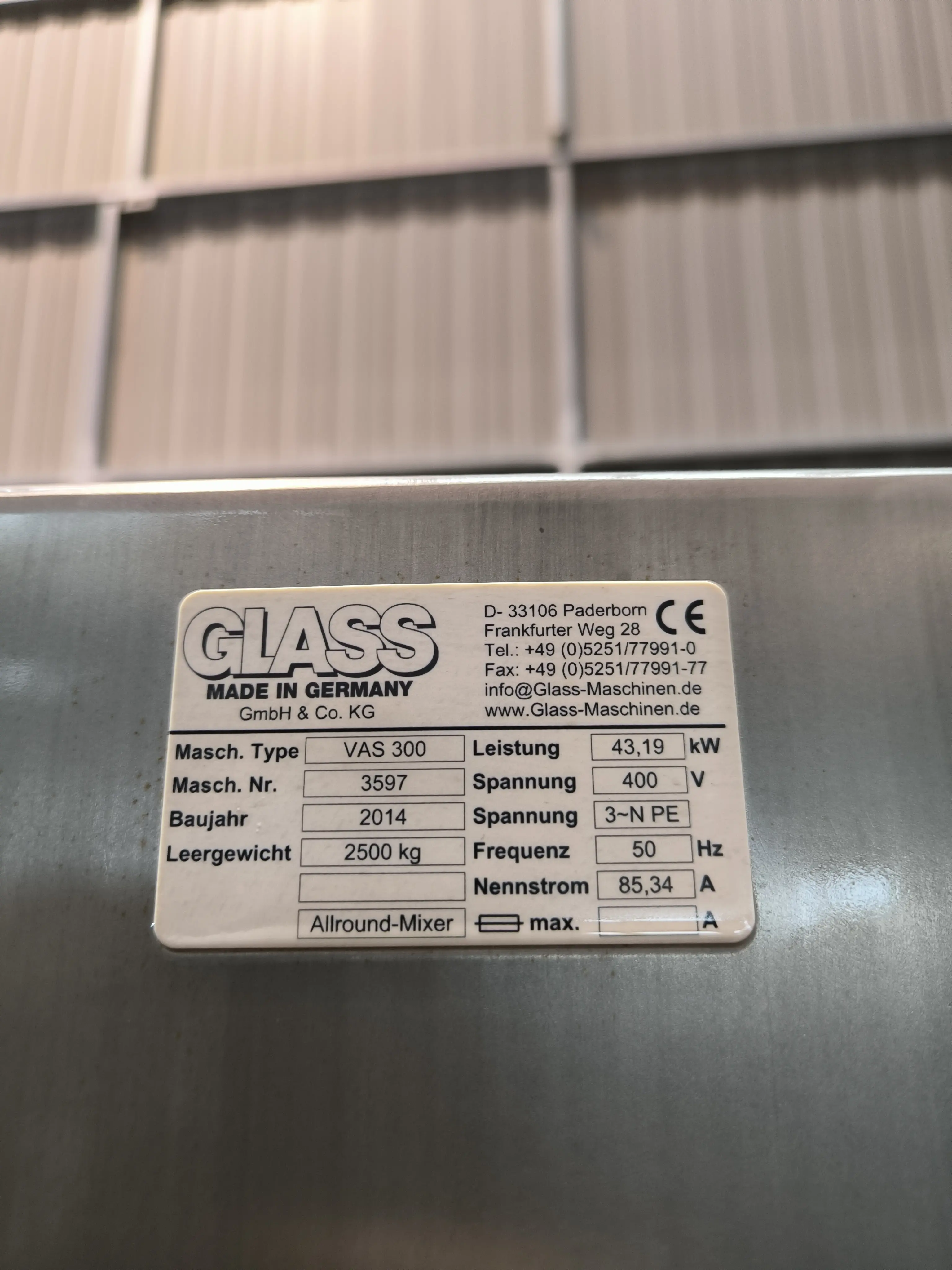 Mélangeur granulateur  inox 300 litres glass vas 300 avec agitateur, jaquette et cadres électriques - C13673_7