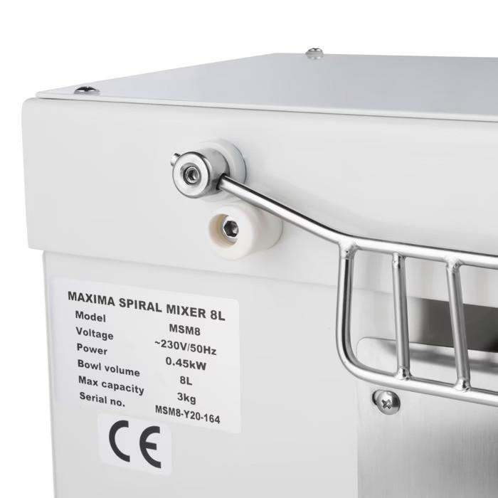 Pétrin à spirale / pétrin à pâte - 8 L - Blanc | Maxima - 09361008_7