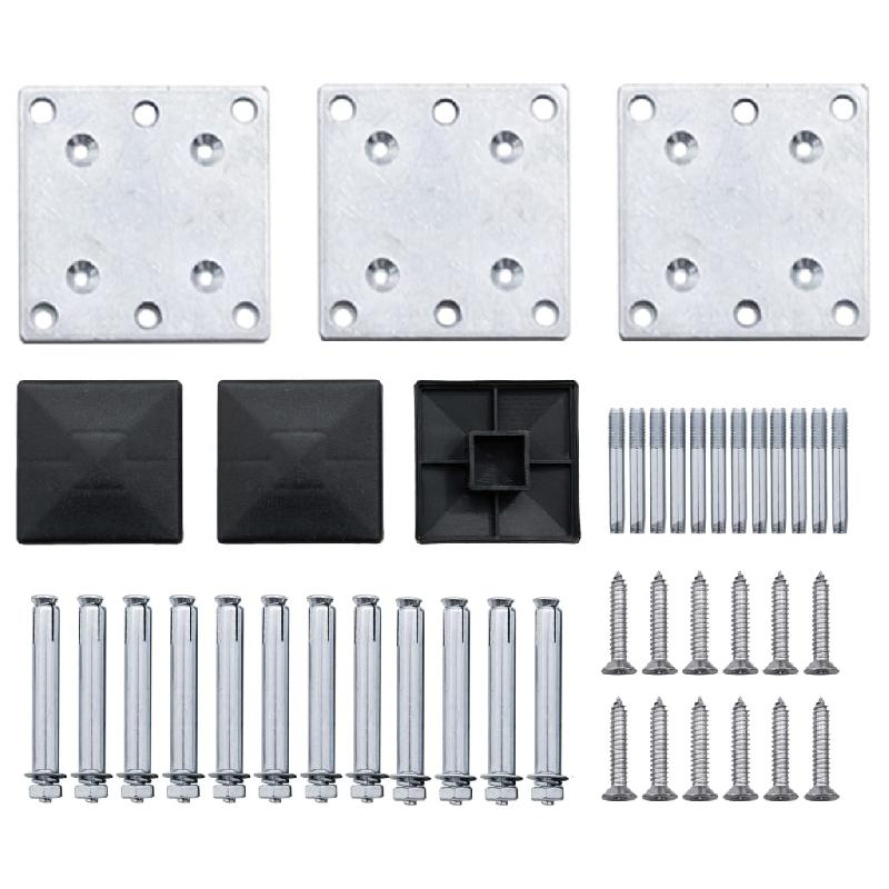 Vidaxl ensemble de clôture wpc 5 carré 872x187 cm gris 3053270_7