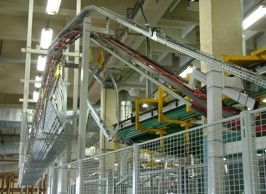 Convoyeur aérien birail à chaîne motorisé pour l?accumulation de charges - BOREAL_7