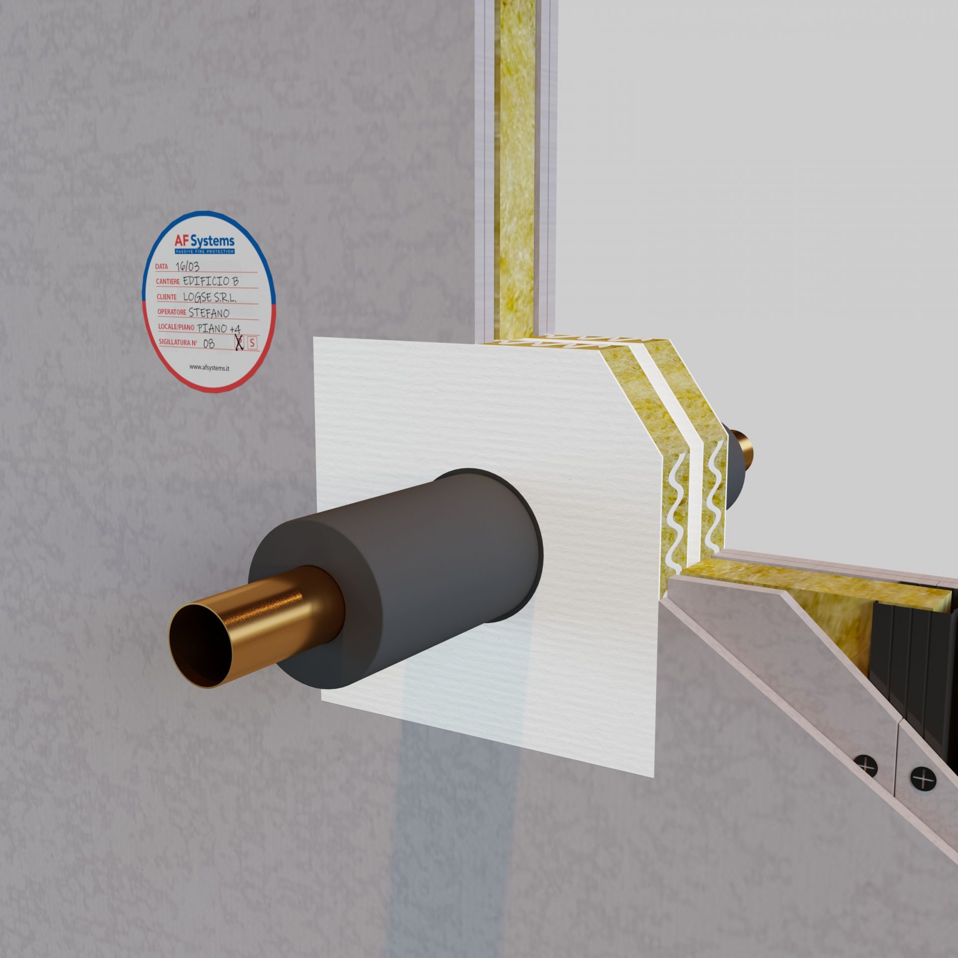 Protection coupe-feu pour tuyaux combustibles et incombustibles