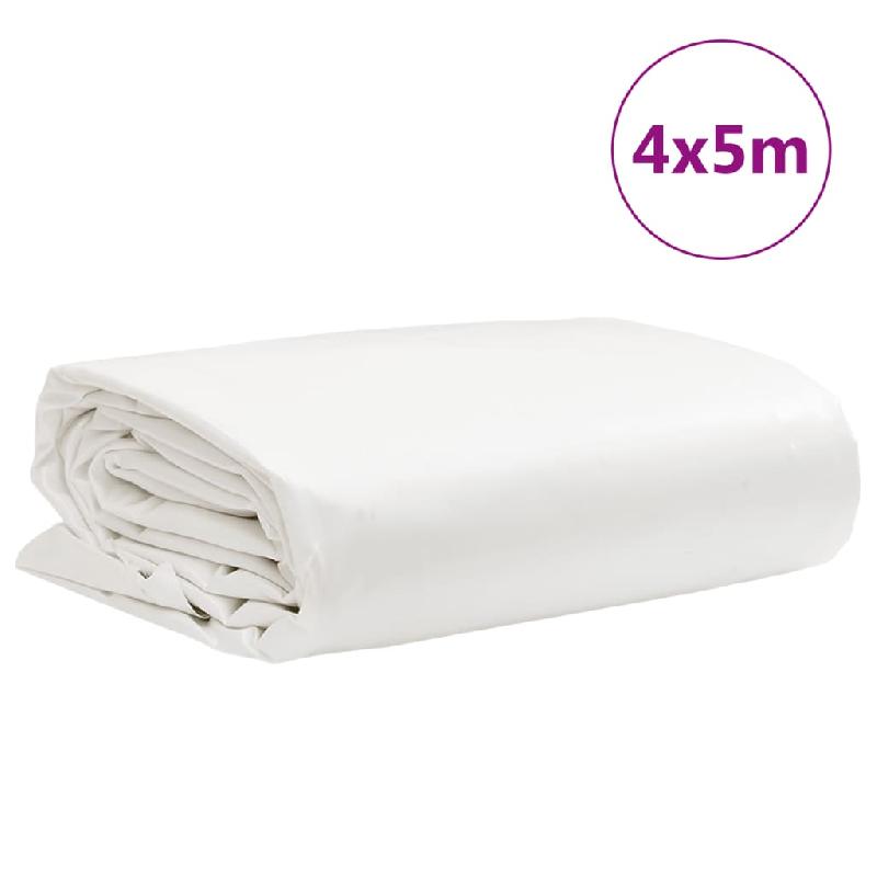 Vidaxl bâche blanc 4x5 m 650 g/m² 156185_7