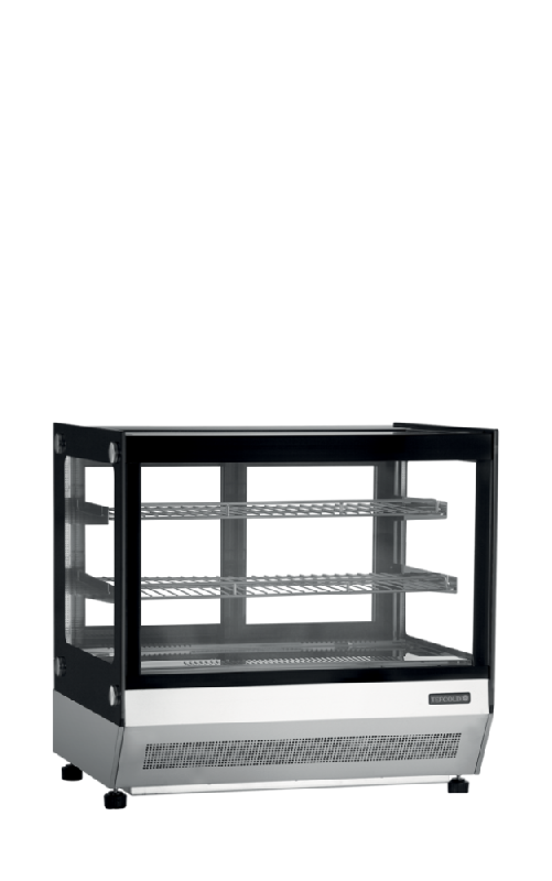 Comptoirs réfrigérés - gamme LCT-F - façade vitrée plane - design inox - éclairage LED_7