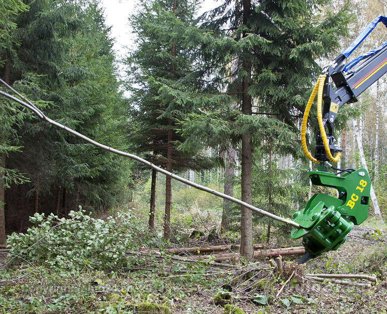 Grappin coupeur avec tête basculante automatique