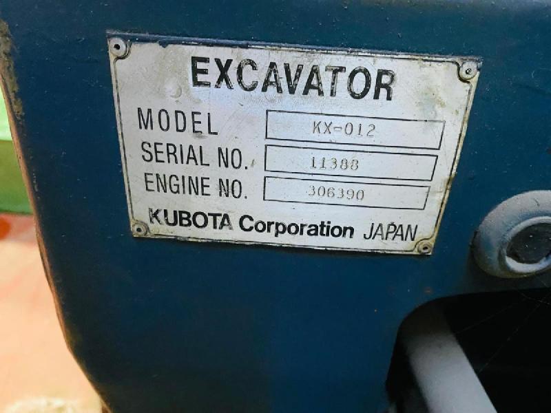 KUBOTA KX-012 Mini pelle (vendu pour pièces)_7