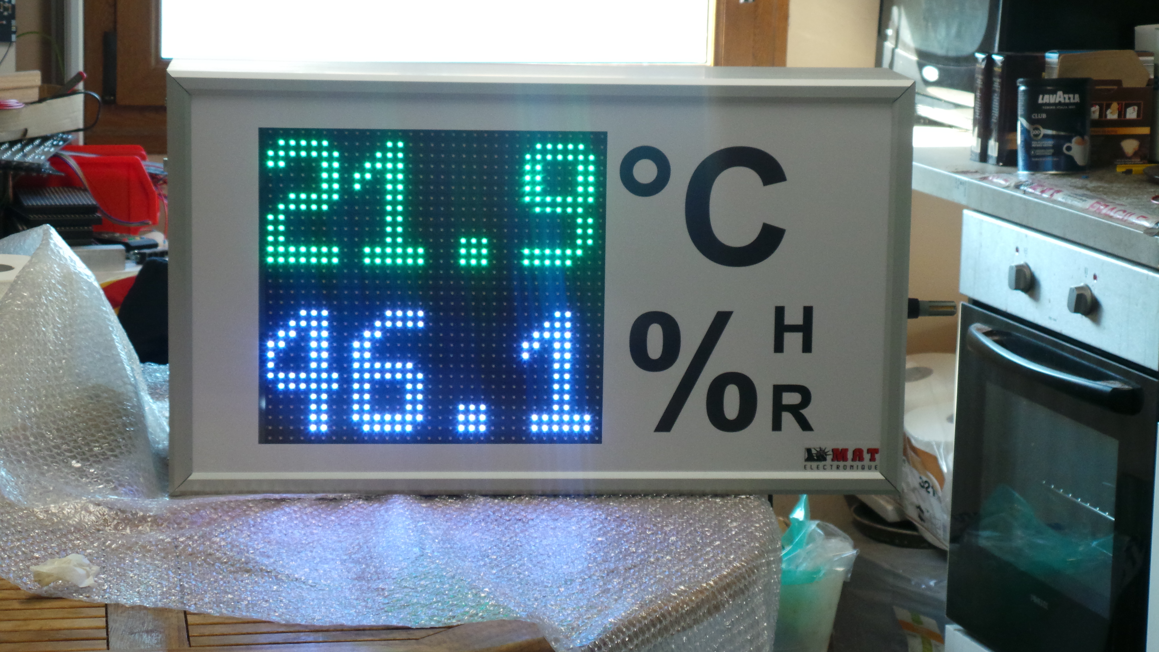 Afficheur lumineux LED pour afficher heure, date, température(s), chronomètre - MHD - MHDC - MHDT et MHD2T_7