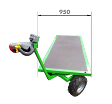 Plateau électrique agricole conçu pour le transport de botte de paille -Capacité de charge 700 kg sur terrain plat -CT2-A-249 - STI constructeur_7