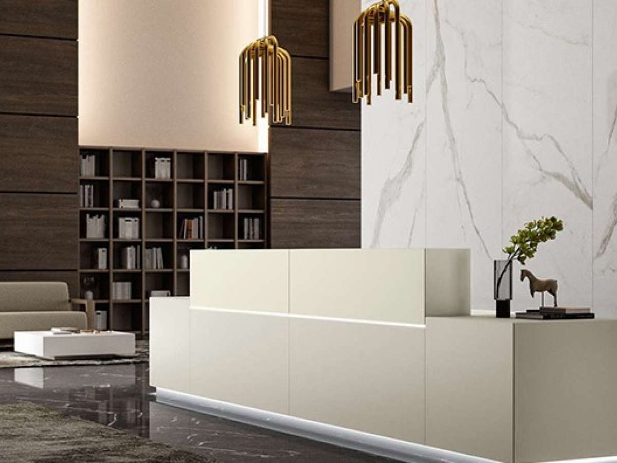 Banque d'accueil rétro-éclairée et design - Z1 - Modularité, options LED et finitions variées_7